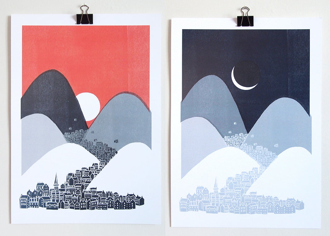 Midnight Sun and Bleak Midwinter by david fleck at the red door gallery