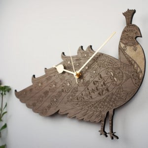 Peacock Clock Detail 2