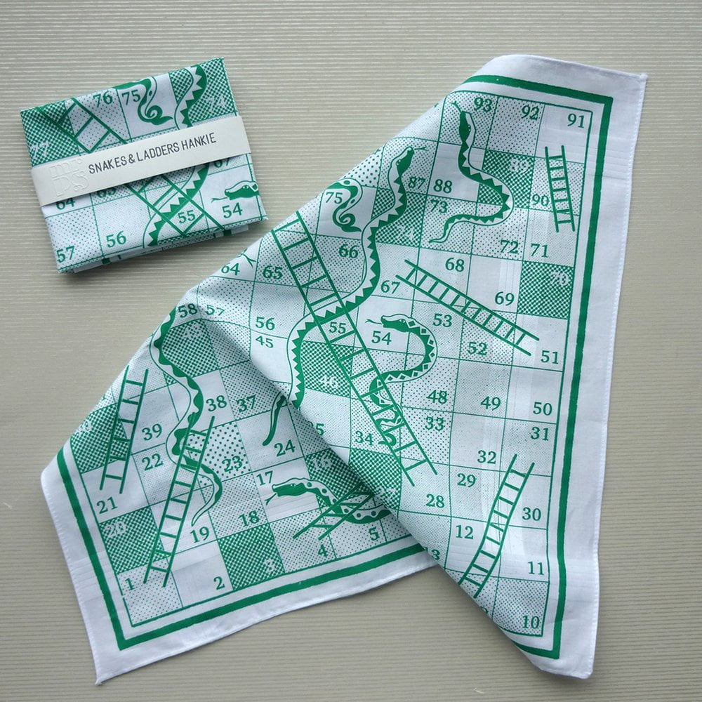 Snakes and Ladders Hankie by Mr PS