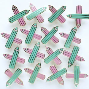 society-of-crossed-pencils-secret-society-for-stationary-addicts-enamel-pin-by-and-smile-pins