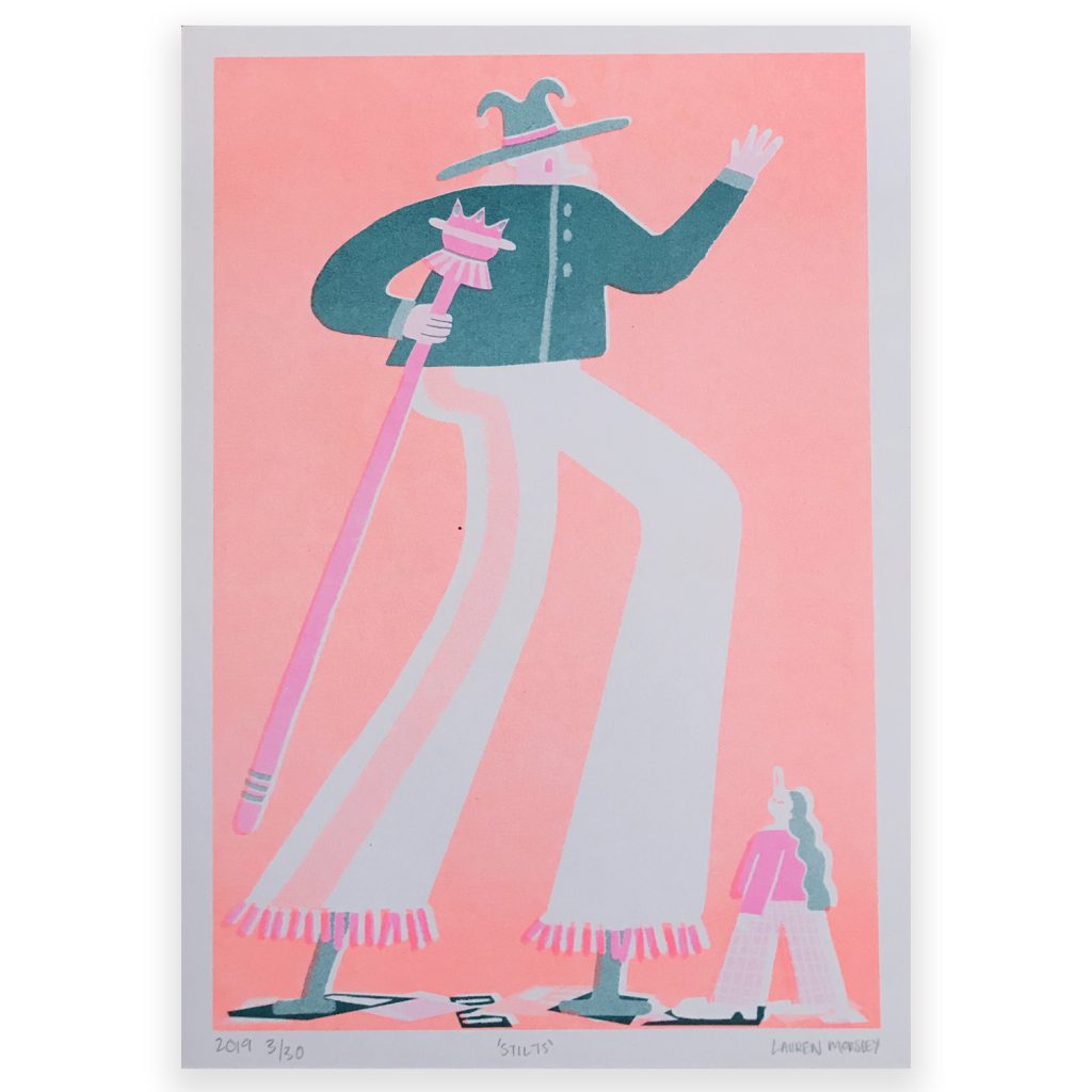 Stilts Riso Print by Lauren Morsely