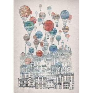 voyages over glasgow, david fleck, scotland, city, hot air balloons