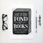 Fond Of Books A4 Print - Image 7