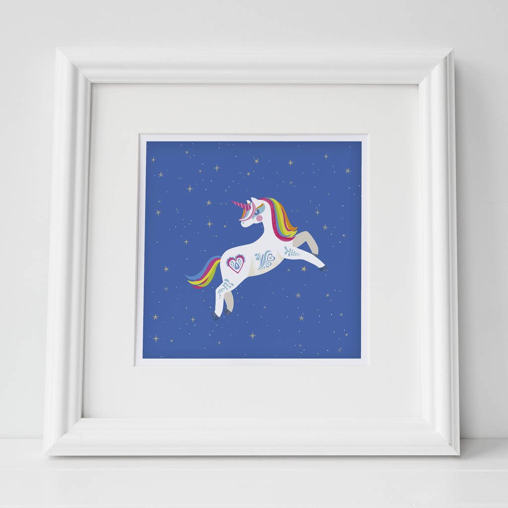 Unicorn Print - Animal Kingdom, For Girls, For Kids, Giclée & Digital ...